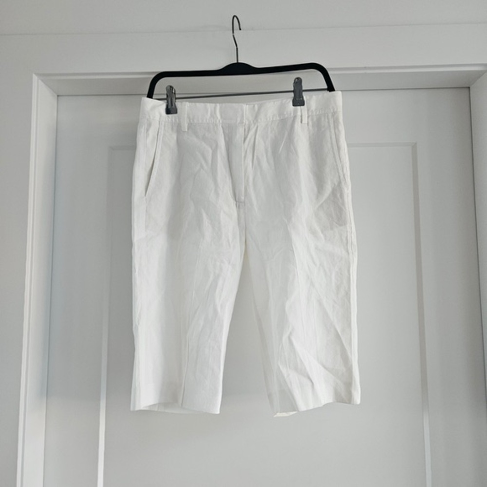 Babaton White Flat-Front Men's Shorts